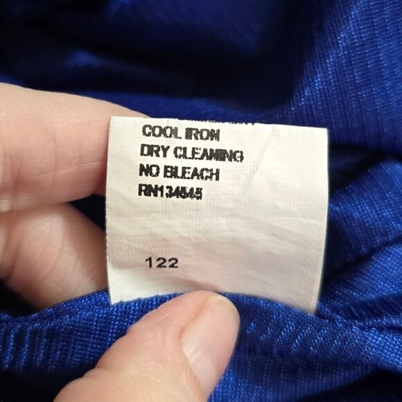 Ciel USA Blue Ruffle Halter Neck Smocked Tank Top Blouse Sz L - Picture 8 of 8